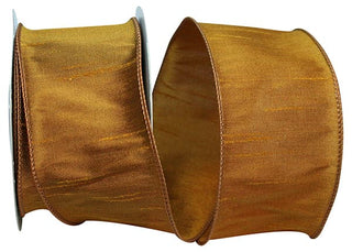 2.5" Antique Gold Dupioni Ribbon