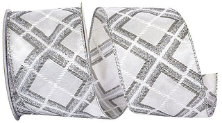2.5" Silver Lattice Ribbon
