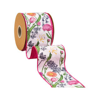 4" Floral Stems Ribbon