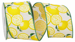 Linen Lemons Ribbon