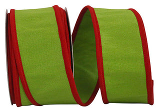 Lime Red Deluxe Dupioni