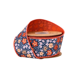 Ditzy Floral Wired Ribbon 2.5"