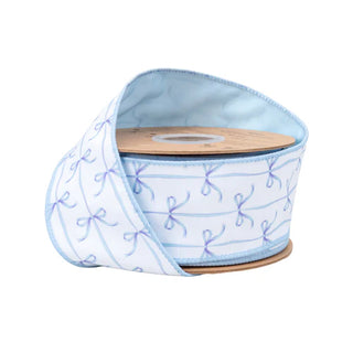 Blue Bows Ribbon 2.5"