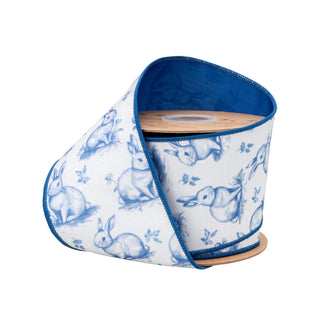 Blue Bunny Ribbon 4"