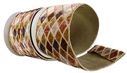 Taupe 4" Diamond Velvet Ribbon