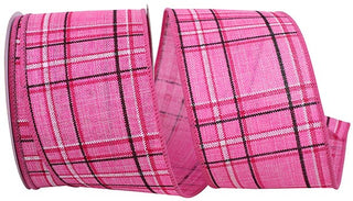 Pinstripe Plaid Wired Ribbon