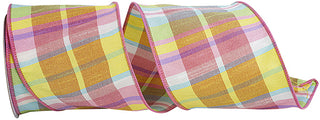 Sherbert Plaid Ribbon 4"