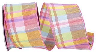 Sherbert Plaid Ribbon 2.5"