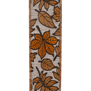 Leaves Jacquard Ribbon 2.5" 5Yds W