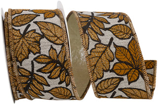Leaves Jacquard Ribbon 2.5" 5Yds W