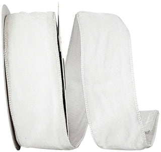 White Velvet Ribbon 2.5"