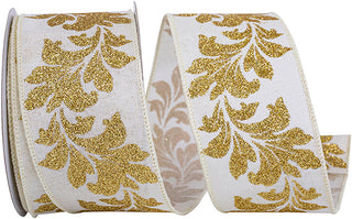 2.5" Gold Filigree Ribbon
