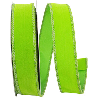 1" Lime Velvet Fuzz Ribbon