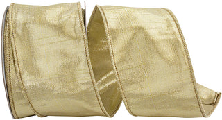 2.5" Gold Metallic Dupioni Ribbon