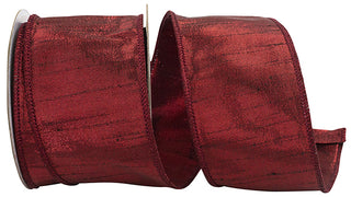 2.5" Scarlet Metallic Dupioni Ribbon