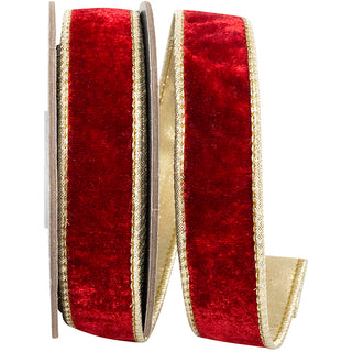 1" Red Velvet Plush Ribbon