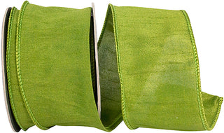 2.5" Moss Dupioni Ribbon