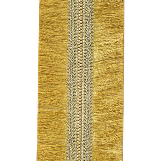 Fringe Metallic Gold Ribbon 4" W
