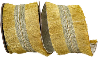 Fringe Metallic Gold Ribbon 4" W