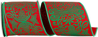 4" Filigree Regal Christmas Ribbon