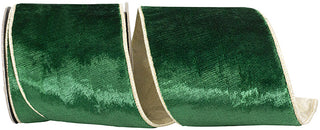 4" Green Velvet Deluxe Ribbon