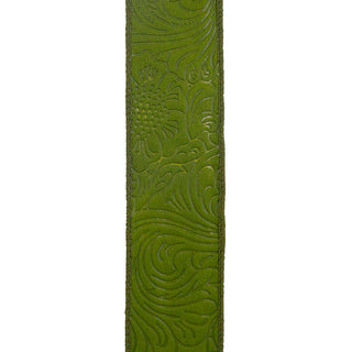 Leaf Scroll Embossed Ribbon W 1.5" 30 Yds Moss
