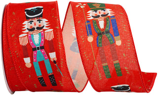 Nutcracker Scroll Ribbon Red W
