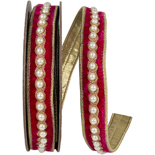 1" Ruby Pearl Deluxe Ribbon