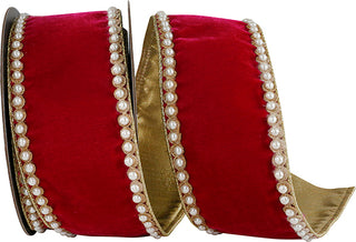 2.5" Ruby Pearl Deluxed Ribbon