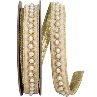 1" Cream Pearl Deluxe Ribbon