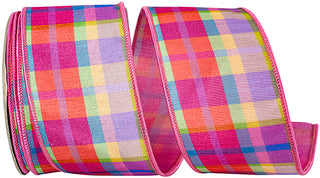 Strawberry Plaid Ribbon 2.5"