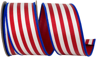 Striped Twill Blue Ribbon 2.5"