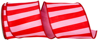 Pink/Red Stripe Ribbon 4"