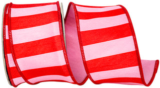 Pink/Red Stripe Ribbon 2.5"