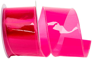 Hot Pink Jelly Vinyl Ribbon 2.5"