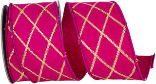 Hot Pink Diamond Ribbon 2.5"