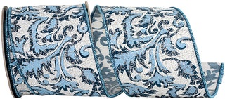 Filigree Azul Glitter Ribbon