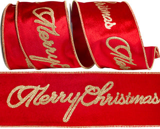 Merry Christmas Velvet Ribbon