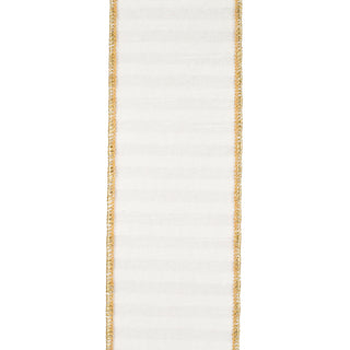 Metallic Bars White/Gold 2.5" W