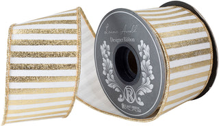 Metallic Bars White/Gold 2.5" W