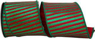 Metallic Bars Red/Green 4" W