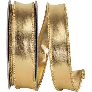 1" Gold Mirror Metallic Ribbon W