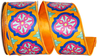 2.5" Tangerine Mosaic Ribbon