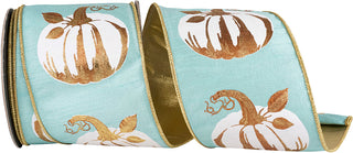 4" Teal Pumpkin Ribbon W
