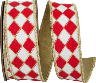 Red Harlequin Diamond Ribbon