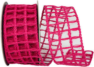 Fuchsia Jute Net Ribbon