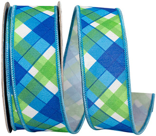 Seaway Plaid Ribbon 1.5"