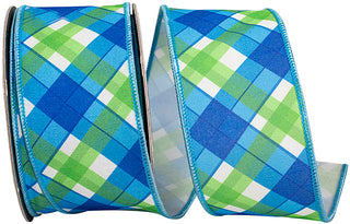 Seaway Plaid Ribbon 2.5"