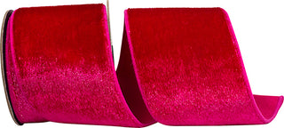 4" Red Velvet Sheen Ribbon