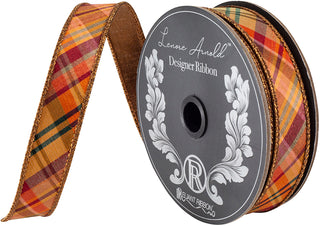 1" Tierra Diagonal Plaid Ribbon W